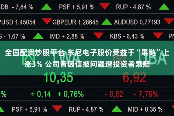 全国配资炒股平台 东尼电子股价受益于“果链”上涨3% 公司曾因信披问题遭投资者索赔