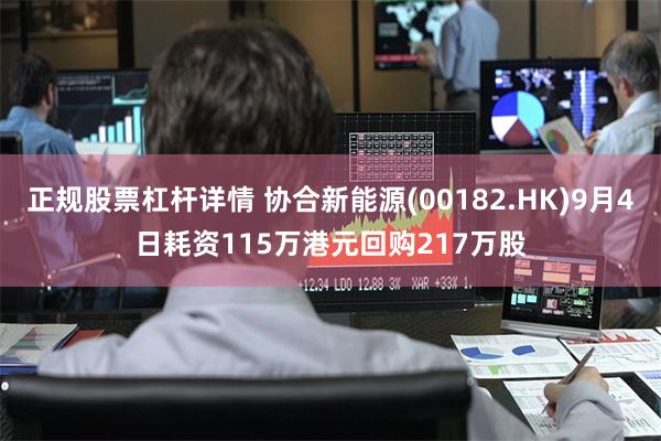 正规股票杠杆详情 协合新能源(00182.HK)9月4日耗资115万港元回购217万股